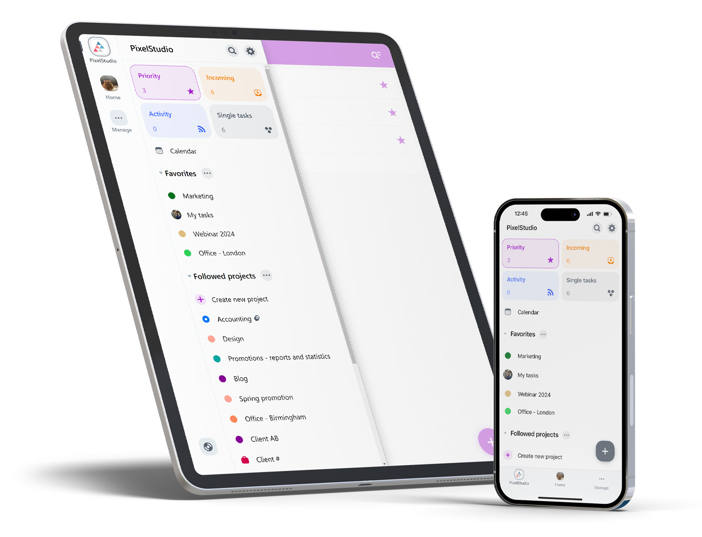 Interface officielle de Nozbe pour organiser les tâches